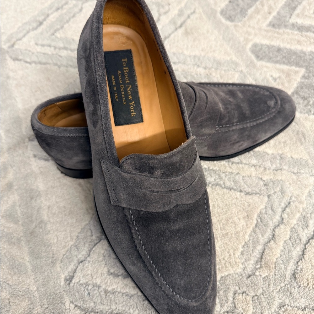 To Boot Charcoal Suede Loafers
